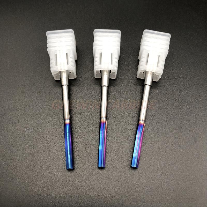 Gw Carbide - 5f Tungsten Carbide Straight Flutes Reamer Blue Nano Coating