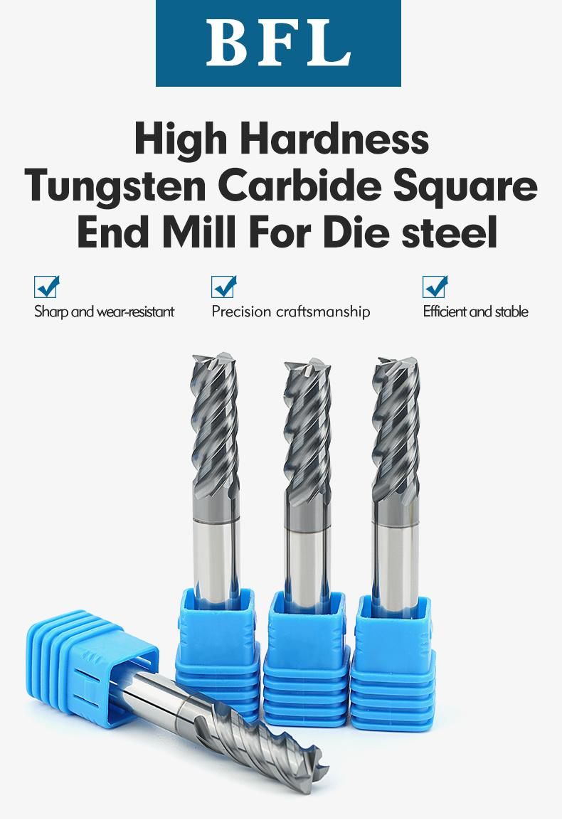Bfl CNC Carbide 4 Flutes End Mill Mould Steel Cutting Tools