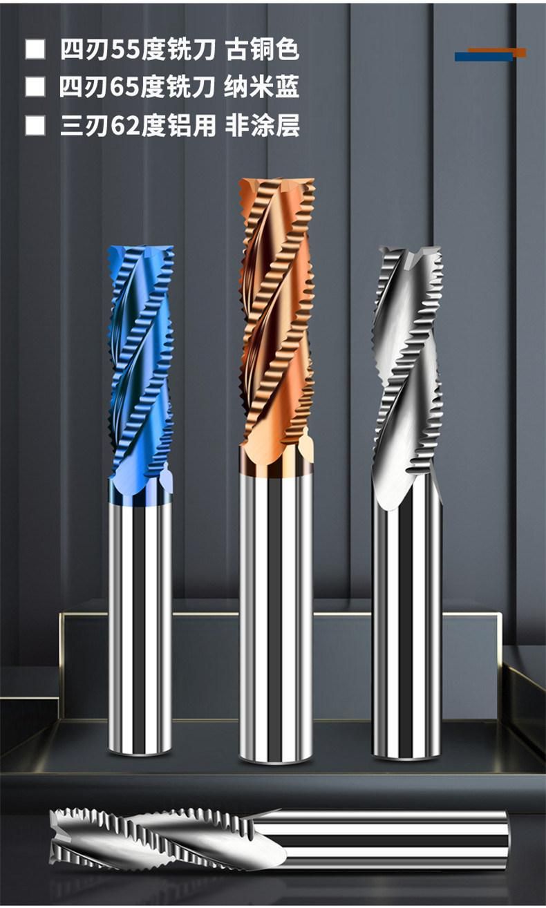 Coated Solid Carbide CNC Endmill for Steel, Stainless Steel, Non-Ferrous Metal Nano Coating Submicron Carbide Material