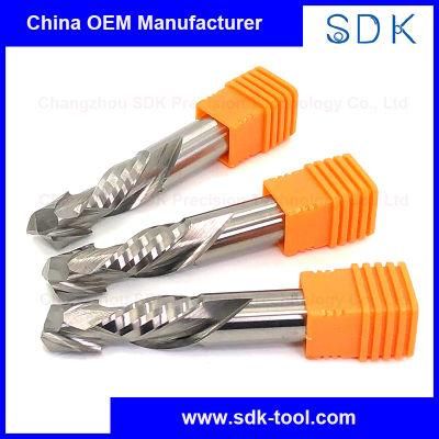 Solid Carbide 2flutes Compression End Mill CNC Router Bit Cutting Tools up and Down Spiral Milling Cutter for Wood