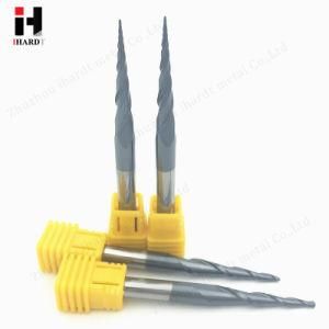 Professional Manufacture Carbide Tialn HRC55 Tapered Ball Nose End Mills Engraving Tools
