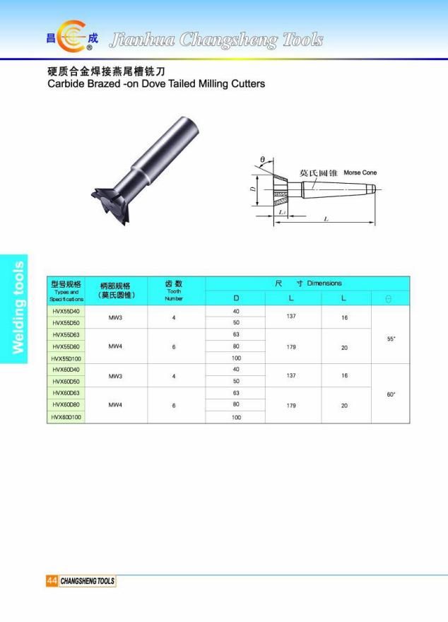 Customized Altin Coated 2 Flutes Tungsten Solid Carbide HSS T Slot, T Type, Dovetail End Mill Cutter