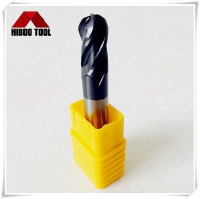 HRC60 Four Cutting Flutes Ball Nose Carbide Cutter for Steel