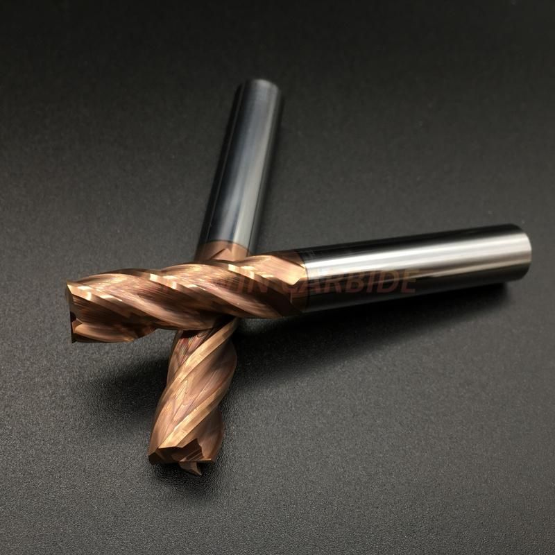 Gw Carbide - HRC55 Copper Coating 4f Flat End Mill