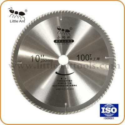 10&quot; 100t Hardware Tools Circular Carbide Cutting Disk Tct Saw Blade for Wood &amp; Aluminum
