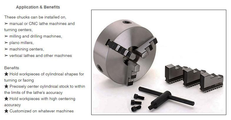 4 Jaw Independent Economic Good Quality Spindle CNC Machine Chuck