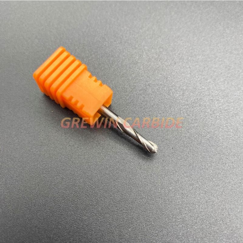 Gw Carbide - 3.175*1.0*5mm Engraving CNC Double Two Flute Spiral Bit Router Bits/ Milling Cutters