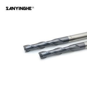 Carbide CNC Cutting Tools 2 Flute End Mill Extra Long 200mm Spiral Cutters
