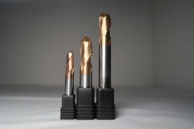 2 Flutes HRC60 Cemented Carbide Ball Cutting Tools