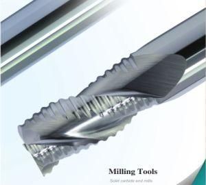 Flattened End Mills with Corrugated Edges