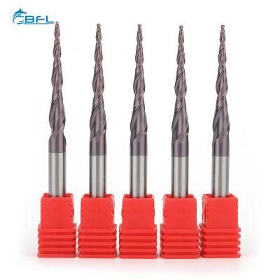 Bfl Carbide Conical 2 Flutes Taper Ball Nose End Mill Cutter