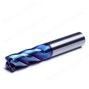 Ihardt 4 Flute Corner Radius End Mills with Naco Blute Coating