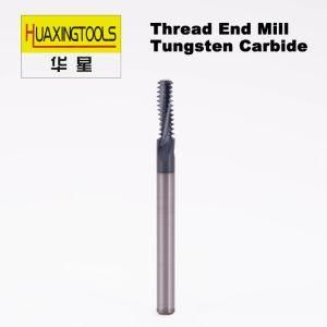 Tungsten Carbide Threading End Mill 3 / 4 Flutes Aluminum Metal Thread End Mill