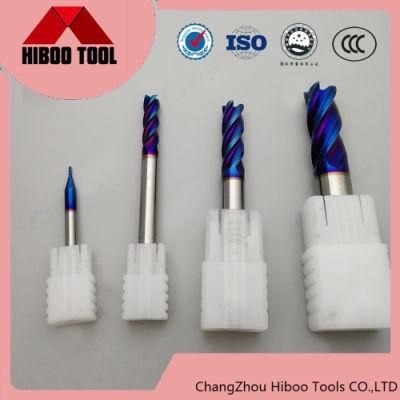 Factory Supplier Tungsten Solid Carbide End Mill Blue Nano Coating