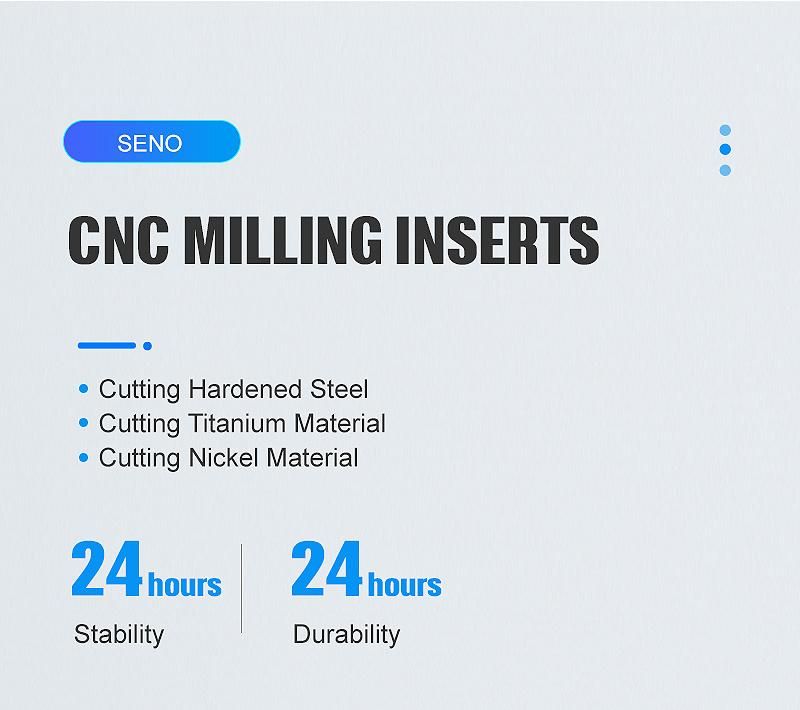 CNC Cutting Tools Indexable Cemented Milling Inserts for Machining Nickel Material Apmt1604pder-H2