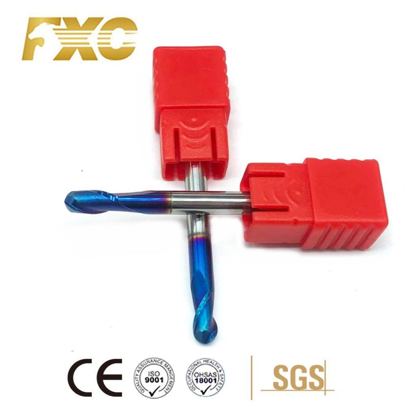 HRC60 Degree 2 Flutes Ball Nose End Mill Cutters