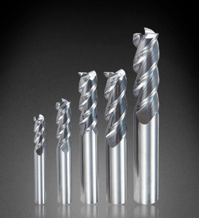 3 Flute Milling Cutter Square Carbide End Mills for Aluminum