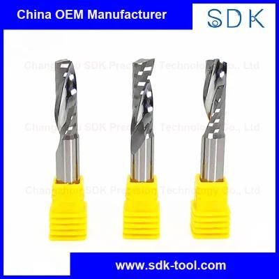Factory Supplier Solid Carbide Uncoated Single Flute Upcut End Mill Milling Tools for Woodworking