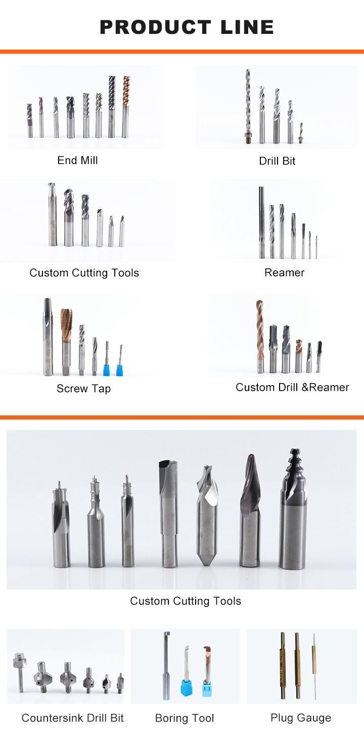 Customized HRC 50 Solid Carbide T-Type 4 Straight Flutes Milling Cutter