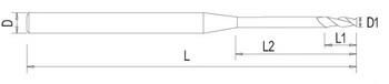 Durable Handy Solid Carbide Long Neck End Mill Coated Milling Tool