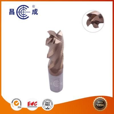 Customized Few Flutes Solid Carbide Spiral Roughing Milling Cutter with TiN Coating