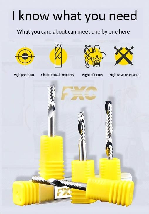High Quality solid Carbide Single Flute Milling Cutters
