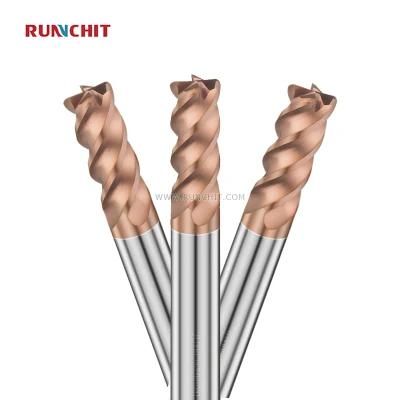 High-Speed, High-Hardness 65HRC 4 Flutes CNC End Mill From 0.1mm to 20mm for Mold Industry (HRB0102A)