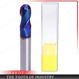 Ihardt 2 Flute Ball Nose End Mill with Nano Blue Coating HRC65