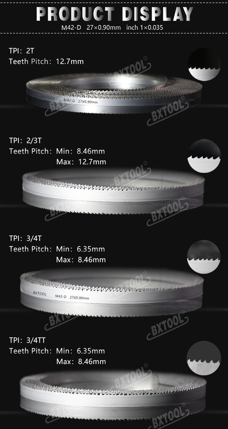 M42-D6a Band Saw Blade for Cutting Metal High Performance 27mm*0.9mm