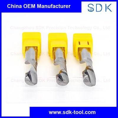 Carbide Down Cut Single Flute Spiral Cutter CNC Router Bit for Aluminium and acrylic
