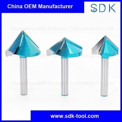 Carbide 60 90 120 Deg V Bit End Mill CNC 3D Router Bits for Wood