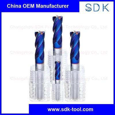 HRC65 High Precision Solid Carbide End Mill 4 Flutes with Corner Radius D6*R0.5*15*D6*50