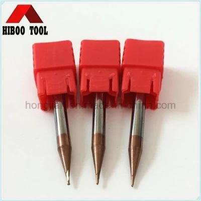 Tisin Coated HRC55 Micro Ball Nose Carbide Tungsten End Mill Cutter