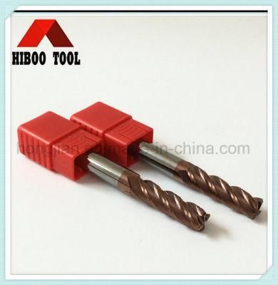 HRC45 Copper Coated Corner Raduis End Mill Router Bit