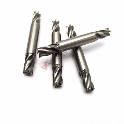 HSS 6542 4 Flutes Flat End Mill Double Head High Quality HRC63-65