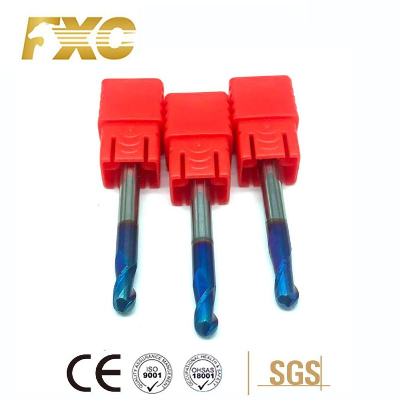 HRC60 Degree 2 Flutes Ball Nose End Mill Cutters