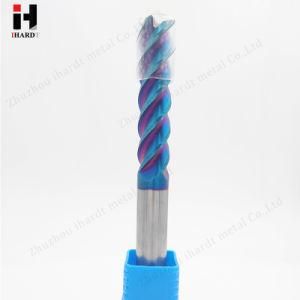 Manufacturer HRC65 4 Flute Nano Coated Flat End Mills for Metal