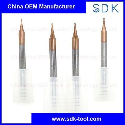 R0.15~0.45 Micro Ball Nose Solid Carbide Economic End Mills Milling Cutter Tools for Stainless Steel