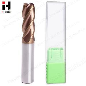 Solid Carbide 4 Flutes R Corner Radius End Mill for Metal Cutting