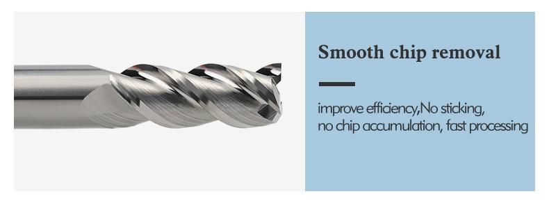 3 Flutes Carbide End Mills Tool for Aluminum