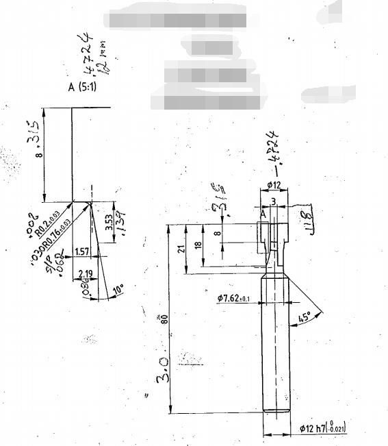 Gw Carbide - Tungsten Carbide Customized Bit Dia12X21X80mm