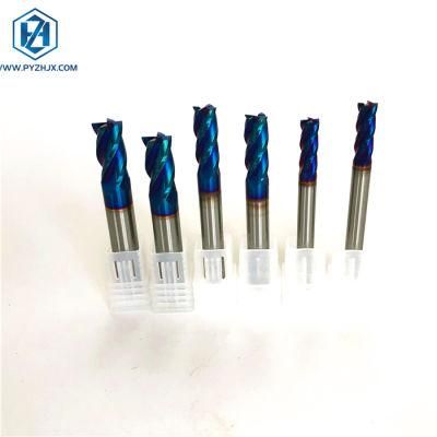 HRC65 Nano Coated End Mills Tungsten Carbide Flat Milling Cutter