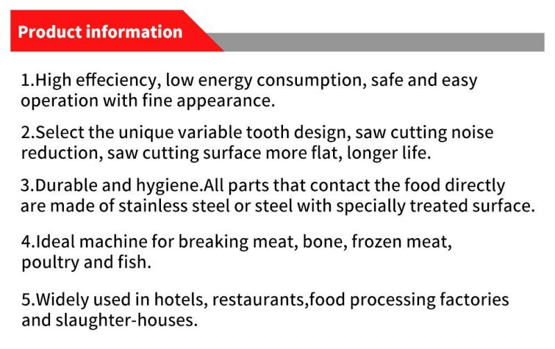 Pilihu Frozen Meat and Bone Band Saw Blade for Cutting Fish