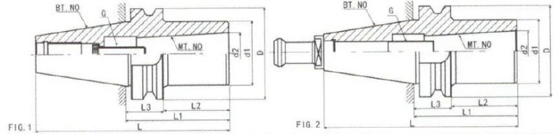 DIN2080/Bt/DIN69871/Cat Tool Holder, Bt50-MTB Morse Taper Adapter