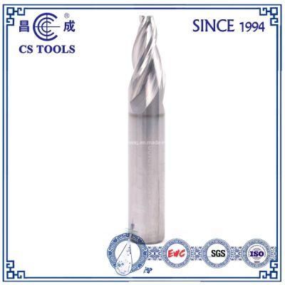 Coated Dlc 3 Flutes Solid Carbide Taper End Mill for Processing 7075 Aluminum