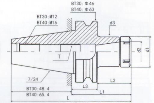 CNC Tool Holder Bt30-Er Collet Chuck