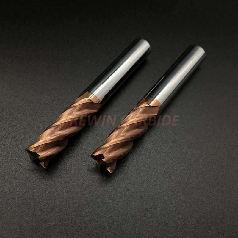 Gw Carbide - HRC55 Copper Coating 4f Flat End Mill