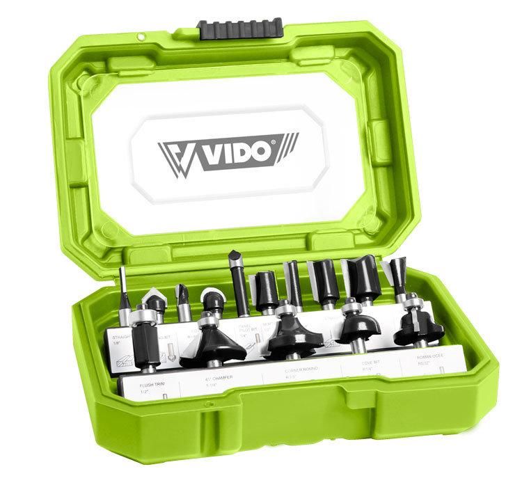 Vido Wood Milling Cutter Set 1/4 Router Bit