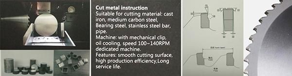 Cermet Tip Circular Saw Blade 285 X 1.7 X 2.0 X 32 X 80t for Steel Bar Cutting.