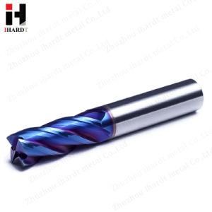 Germany Quality Naco Blue Coated 6 Flute Carbide End Mill for Mould Steel